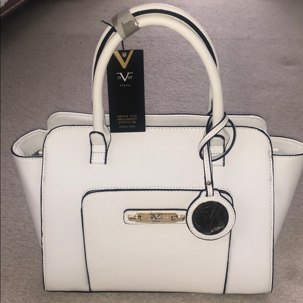 Versace 1969 white leather purse NWT
